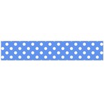 Polka Dots - White on Cornflower Blue Flano Scarf (Large)