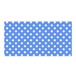 Polka Dots - White on Cornflower Blue Satin Wrap