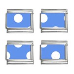 Polka Dots - White on Cornflower Blue 9mm Italian Charm (4 pack)