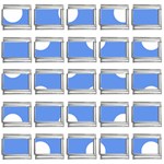 Polka Dots - White on Cornflower Blue 9mm Italian Charm (25 pack)
