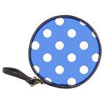 Polka Dots - White on Cornflower Blue Classic 20-CD Wallet