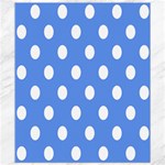 Polka Dots - White on Cornflower Blue Canvas 8  x 10 