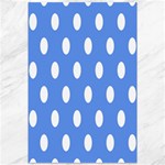 Polka Dots - White on Cornflower Blue Canvas 12  x 18 