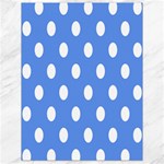 Polka Dots - White on Cornflower Blue Canvas 18  x 24 