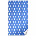 Polka Dots - White on Cornflower Blue Canvas 40  x 72 