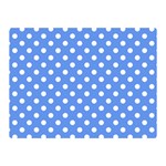 Polka Dots - White on Cornflower Blue Double Sided Flano Blanket (Mini)