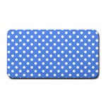 Polka Dots - White on Cornflower Blue Medium Bar Mat