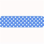 Polka Dots - White on Cornflower Blue Medium Bar Mat