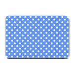 Polka Dots - White on Cornflower Blue Small Doormat