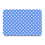 Polka Dots - White on Cornflower Blue Plate Mat