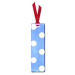Polka Dots - White on Cornflower Blue Small Book Mark