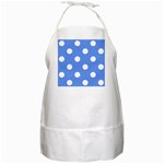 Polka Dots - White on Cornflower Blue BBQ Apron