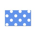 Polka Dots - White on Cornflower Blue Sticker Rectangular (10 pack)