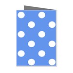 Polka Dots - White on Cornflower Blue Mini Greeting Cards (Pkg of 8)