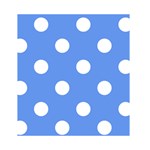 Polka Dots - White on Cornflower Blue Greeting Card 4.5  x 6 