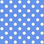Polka Dots - White on Cornflower Blue ScrapBook Page 8  x 8 