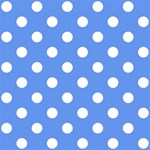 Polka Dots - White on Cornflower Blue ScrapBook Page 12  x 12 