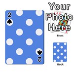 Polka Dots - White on Cornflower Blue Playing Cards 54 Designs