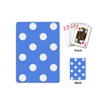 Polka Dots - White on Cornflower Blue Playing Cards (Mini)