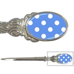Polka Dots - White on Cornflower Blue Letter Opener