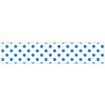 Polka Dots - Dodger Blue on White Flano Scarf (Small)
