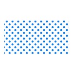 Polka Dots - Dodger Blue on White Satin Wrap