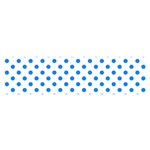 Polka Dots - Dodger Blue on White Satin Scarf (Oblong)