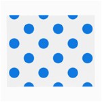 Polka Dots - Dodger Blue on White Small Glasses Cloth (2 Sides)