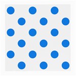 Polka Dots - Dodger Blue on White Medium Glasses Cloth
