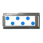 Polka Dots - Dodger Blue on White Superlink Italian Charm (9mm)