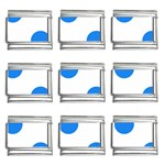 Polka Dots - Dodger Blue on White 9mm Italian Charm (9 pack)