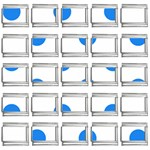 Polka Dots - Dodger Blue on White 9mm Italian Charm (25 pack)