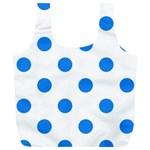 Polka Dots - Dodger Blue on White Full Print Recycle Bag (XL)