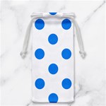 Polka Dots - Dodger Blue on White Jewelry Bag