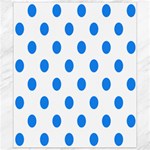 Polka Dots - Dodger Blue on White Canvas 8  x 10 