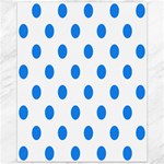 Polka Dots - Dodger Blue on White Canvas 11  x 14 