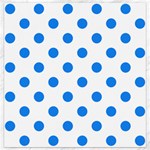 Polka Dots - Dodger Blue on White Canvas 12  x 12 