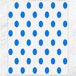 Polka Dots - Dodger Blue on White Canvas 16  x 20 