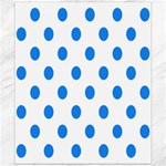 Polka Dots - Dodger Blue on White Canvas 20  x 24 