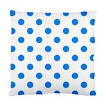Polka Dots - Dodger Blue on White Standard Cushion Case (Two Sides)