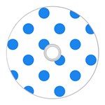 Polka Dots - Dodger Blue on White CD Wall Clock
