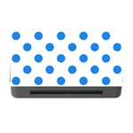 Polka Dots - Dodger Blue on White Memory Card Reader with CF