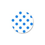 Polka Dots - Dodger Blue on White Golf Ball Marker (10 pack)