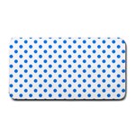 Polka Dots - Dodger Blue on White Medium Bar Mat