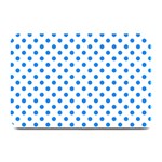 Polka Dots - Dodger Blue on White Plate Mat