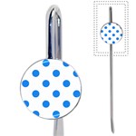 Polka Dots - Dodger Blue on White Book Mark