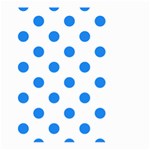 Polka Dots - Dodger Blue on White Large Garden Flag (Two Sides)