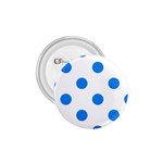 Polka Dots - Dodger Blue on White 1.75  Button