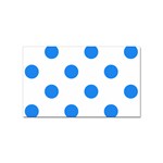 Polka Dots - Dodger Blue on White Sticker (Rectangular)