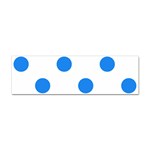 Polka Dots - Dodger Blue on White Sticker Bumper (100 pack)